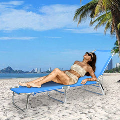 Tumbona Reclinable de Playa de Aluminio con Respaldo Ajustable VC5413