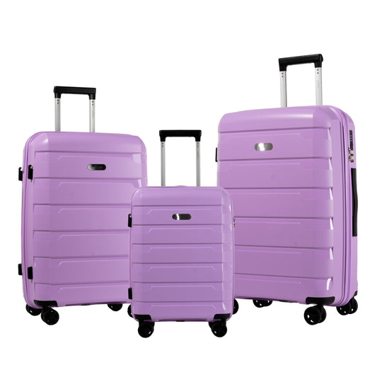 Set de 3 Maletas Rígidas PP — Tamaños 20"/24"/28", Resistentes, Elegantes y Ligeras LG5800 5770