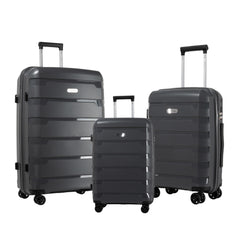 Set de 3 Maletas Rígidas PP — Tamaños 20"/24"/28", Resistentes, Elegantes y Ligeras LG5800 5770