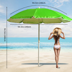 Sombrilla de playa giratoria de color sólido con estructura de acero VC5396
