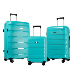 Set de 3 Maletas Rígidas PP — Tamaños 20"/24"/28", Resistentes, Elegantes y Ligeras LG5800 5770