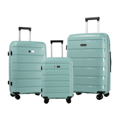 Set de 3 Maletas Rígidas PP — Tamaños 20"/24"/28", Resistentes, Elegantes y Ligeras LG5800 5770