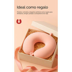 Almohada cervical en forma de U para viaje – Rosa 53016