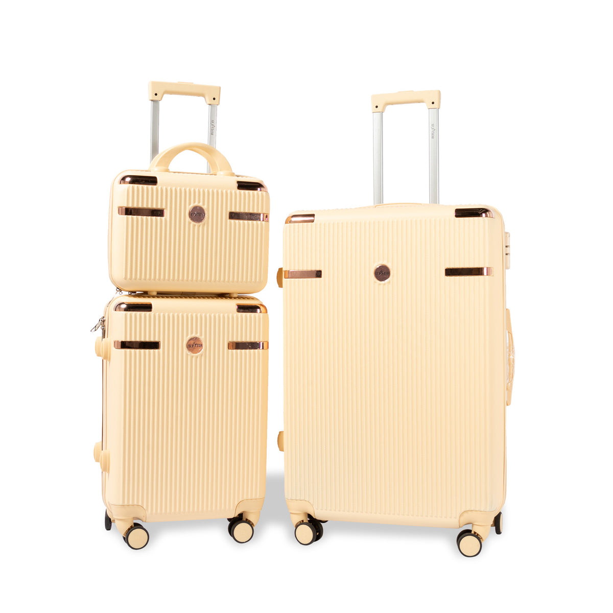 Juego de Maletas Texturizadas con Ruedas Giratorias – Set de 3 Piezas LG6160