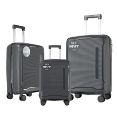 Juego de 3 Maletas Rígidas 20/24/28 pulgadas – Policarbonato, ABS y PP, Equipaje de Cabina con 4 Ruedas, Maletas de Moda Resistentes para Viajes LG5742