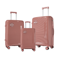 Juego de 3 Maletas Rígidas 20/24/28 pulgadas – Policarbonato, ABS y PP, Equipaje de Cabina con 4 Ruedas, Maletas de Moda Resistentes para Viajes LG5742
