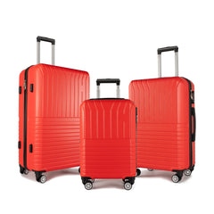 Set de 3 Maletas de Material ABS (20/24/28”), Resistentes a Arañazos e Impactos, con Ruedas Giratorias para un Viaje de Negocios Fácil LG5726