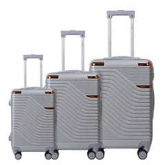 Juego de Maletas Rígidas con Diseño de Ondas y Candado de Seguridad – Set de 3 Piezas LG6156