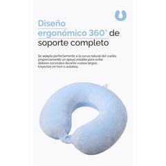 Almohada cervical en forma de U para viaje – Azul 55181 Cielo
