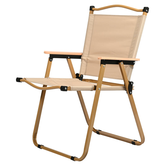 Silla Plegable de Camping con Reposabrazos de Madera – Estilo Minimalista VC5390