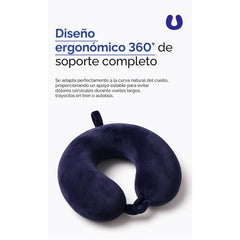 Almohada cervical en forma de U para viaje – Azul 55175Marino
