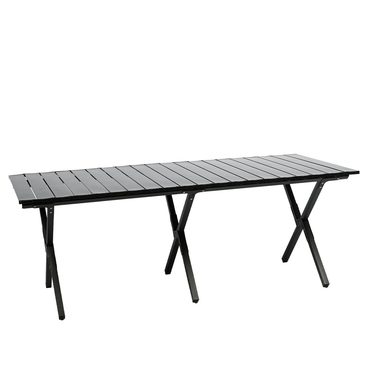 Mesa Plegable de Camping de Aluminio Negra Grande (116×60×41cm) VC53915