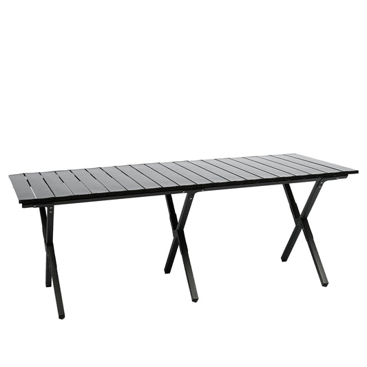 Mesa Plegable de Camping de Aluminio Negra Grande (116×60×41cm) VC53915