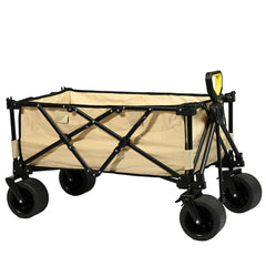 Carro Plegable de Camping con Ruedas Tipo Oruga de 7 Pulgadas-Beige VC53951