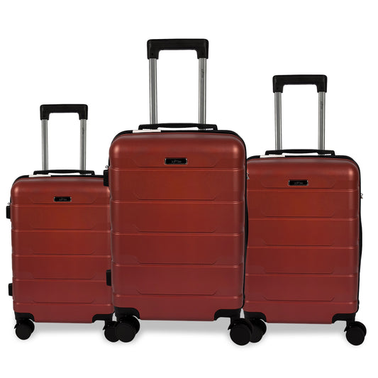 Juego de 3 Maletas de Viaje ABS con 4 Ruedas Giratorias y Cerradura de Combinación – Ligeras, Resistentes y Perfectas para Viajes LG6129