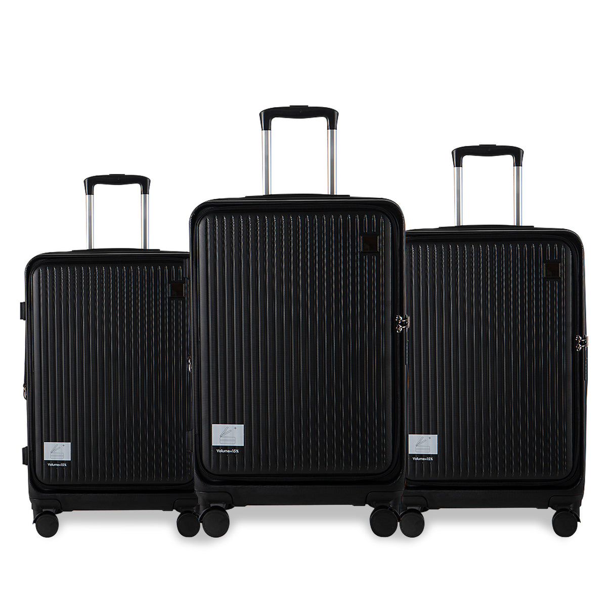 Set de 3 Maletas Premium de Cabina con Apertura Frontal, Cuerpo de ABS, Ruedas Giratorias, Cierre Seguro LG6178 LG61779