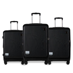 Set de 3 Maletas Premium de Cabina con Apertura Frontal, Cuerpo de ABS, Ruedas Giratorias, Cierre Seguro LG6178 LG61779