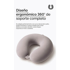 Almohada cervical en forma de U para viaje – Gris Claro 55177