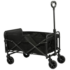 Carro Plegable de Camping con Ruedas de 5”-Negro VC53956