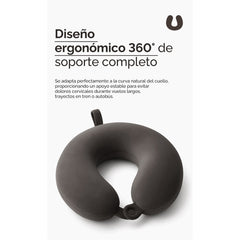 Almohada cervical en forma de U para viaje – Gris 55176 Oscuro