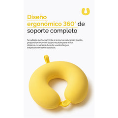 Almohada cervical en forma de U para viaje – Amarillo Vibrante 53025