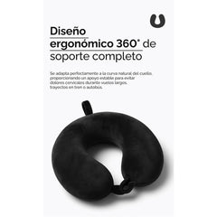 Almohada cervical en forma de U para viaje – Negro 55174