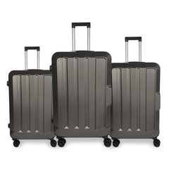 Set de 3 Maletas ABS Ultra-Duraderas y Ligeras en Negro, Tamaños 20/24/28 Pulgadas para Viajeros Ávidos LG6137 LG6138