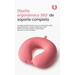 Almohada cervical en forma de U para viaje – Rojo Piel 53022