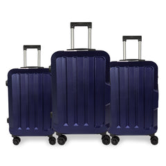 Set de 3 Maletas ABS Ultra-Duraderas y Ligeras en Negro, Tamaños 20/24/28 Pulgadas para Viajeros Ávidos LG6137 LG6138