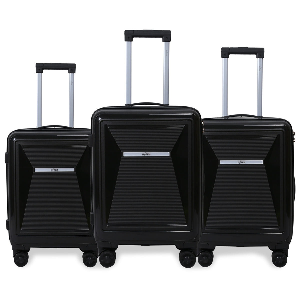 Juego de Maletas Ligeras con Diseño Geométrico – Set de 3 Piezas LG6170 LG6171