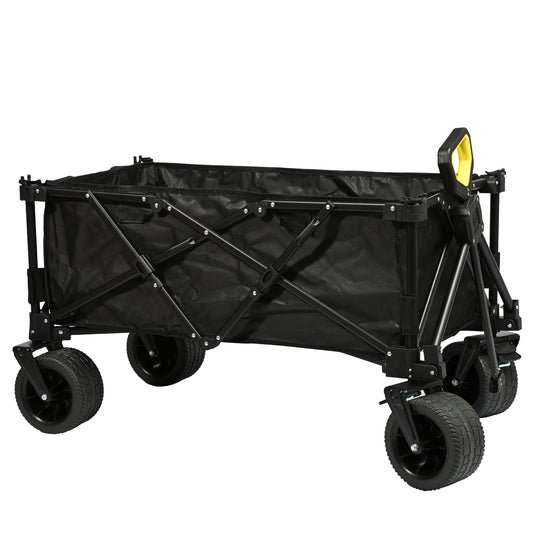 Carro Plegable de Camping con Ruedas Tipo Oruga de 7 Pulgadas-Negro VC53950