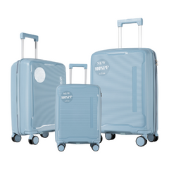 Juego de 3 Maletas Rígidas 20/24/28 pulgadas – Policarbonato, ABS y PP, Equipaje de Cabina con 4 Ruedas, Maletas de Moda Resistentes para Viajes LG5742