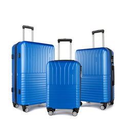 Set de 3 Maletas de Material ABS (20/24/28”), Resistentes a Arañazos e Impactos, con Ruedas Giratorias para un Viaje de Negocios Fácil LG5726