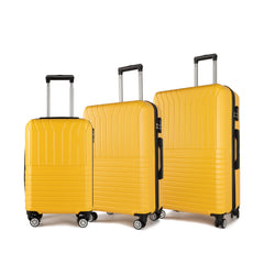 Set de 3 Maletas de Material ABS (20/24/28”), Resistentes a Arañazos e Impactos, con Ruedas Giratorias para un Viaje de Negocios Fácil LG5726