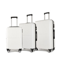 Set de 3 Maletas de Material ABS (20/24/28”), Resistentes a Arañazos e Impactos, con Ruedas Giratorias para un Viaje de Negocios Fácil LG5726
