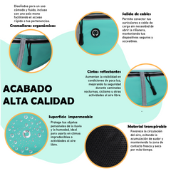 Riñonera deportiva negro / gris oscuro / azul cielo / rojo / verde menta / rosa TS61480