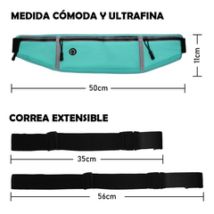 Riñonera deportiva negro / gris oscuro / azul cielo / rojo / verde menta / rosa TS61480