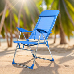 Silla de Playa Alta Reclinable con Almohada VC5388 VC5412