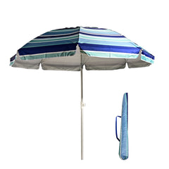 VC5399 Sombrilla de playa giratoria con aleación de zinc premium, transpirable y con rayas multicolor brillantes