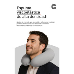 Almohada cervical en forma de U para viaje – Gris Claro 55177