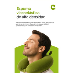 Almohada cervical en forma de U para viaje – Verde Hierba 53018