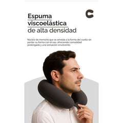 Almohada cervical en forma de U para viaje – Gris 55176 Oscuro