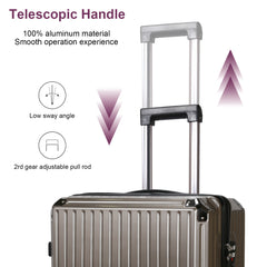 Juego de 3 Maletas de Viaje ABS + PC, Cerradura Digital, 4 Ruedas Giratorias 360°, Mango Telescópico y Soporte para Taza y Paraguas LG613