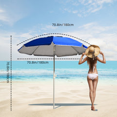 Sombrilla de playa giratoria de aleación de zinc premium, lisa, transpirable y de color sólido VC5397 5398