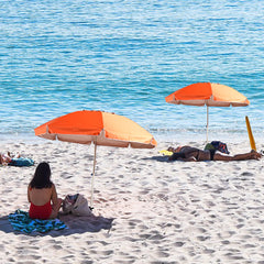 Sombrilla de playa giratoria de aleación de zinc premium, lisa, transpirable y de color sólido VC5397 5398