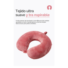 Almohada cervical en forma de U para viaje – Rojo Piel 53022