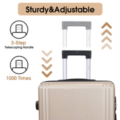Juego de 3 Piezas Maleta Clásica Ligera y Cómoda con Cerradura de Combinación – Equipaje de Mano Ideal para Estudiantes, Viajes de Ocio y Vacaciones LG6179 6180