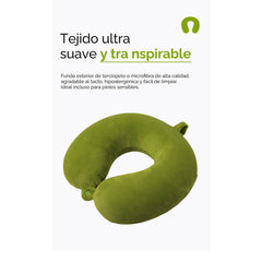 Almohada cervical en forma de U para viaje – Verde Hierba 53018