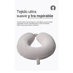 Almohada cervical en forma de U para viaje – Gris Claro 55177