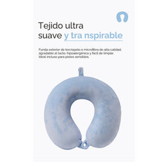 Almohada cervical en forma de U para viaje – Azul 55181 Cielo